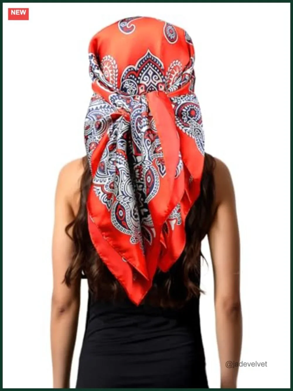 Satin Head Scarf for Women Silk Feel Hair Wrap, Square Bandana Neck Scarf,